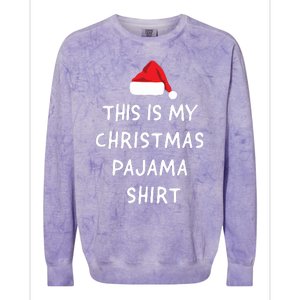 This Is My Christmas Pajama Funny Colorblast Crewneck Sweatshirt