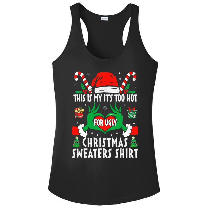 This Is My Its Too Hot For Ugly Christmas Sweaters  Ladies PosiCharge Competitor Racerback Tank