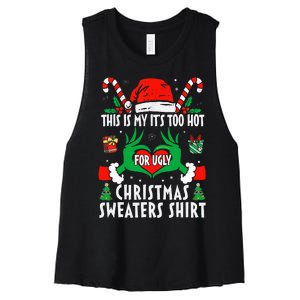 This Is My Its Too Hot For Ugly Christmas Sweaters  Women's Racerback Cropped Tank