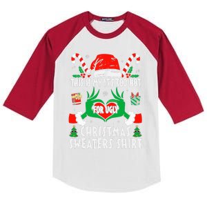 This Is My Its Too Hot For Ugly Christmas Sweaters  Kids Colorblock Raglan Jersey