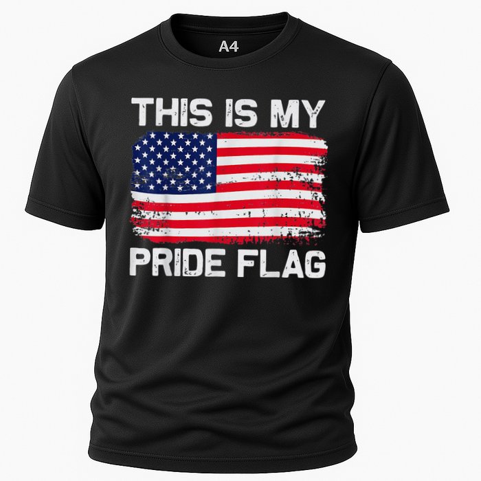 This Is My Pride Flag USA American 4th of July Patriotic Cooling Performance Crew T-Shirt