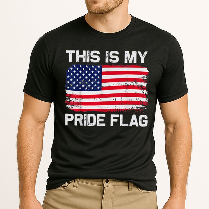 This Is My Pride Flag USA American 4th of July Patriotic Cooling Performance Crew T-Shirt