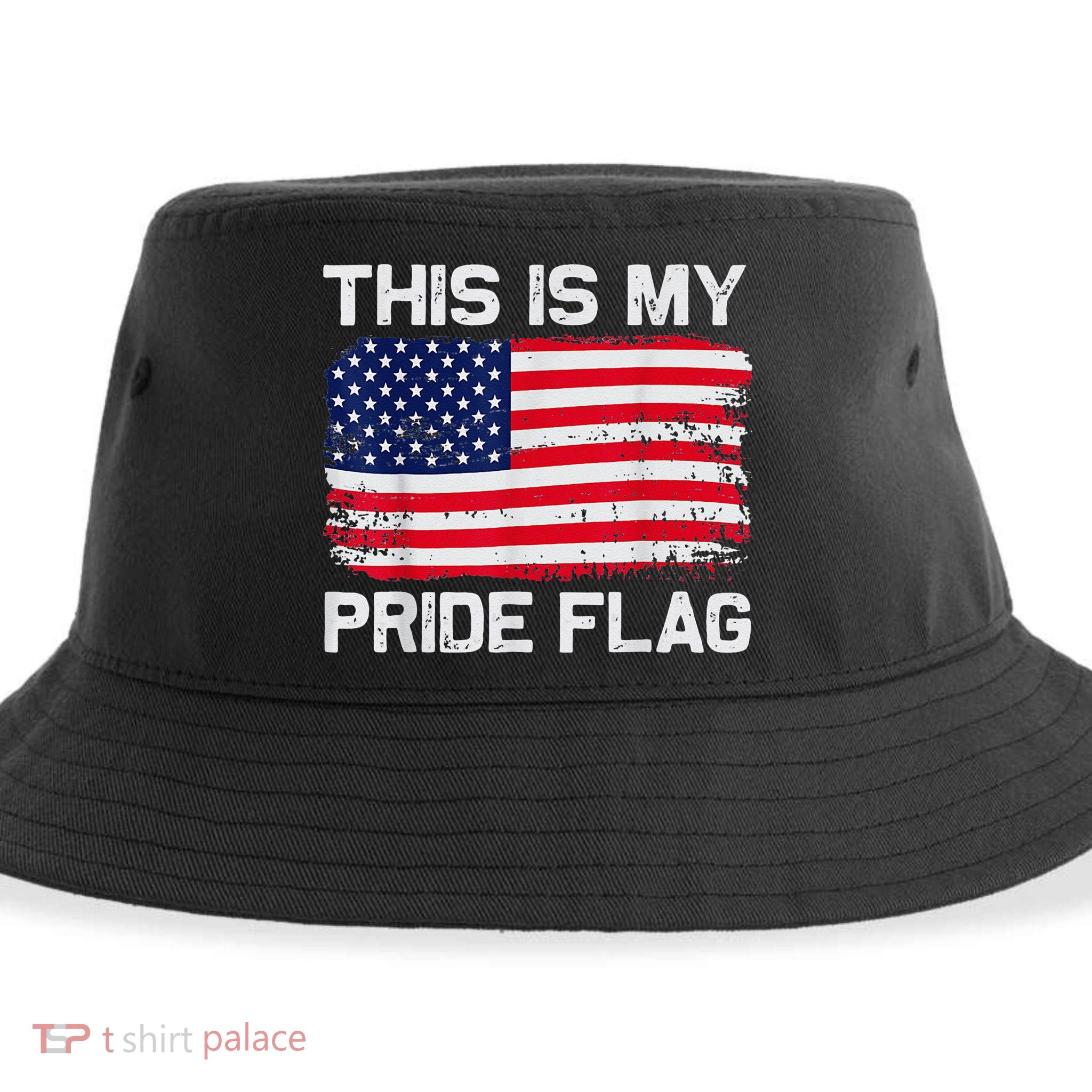 This Is My Pride Flag USA American 4th of July Patriotic Sustainable Bucket Hat