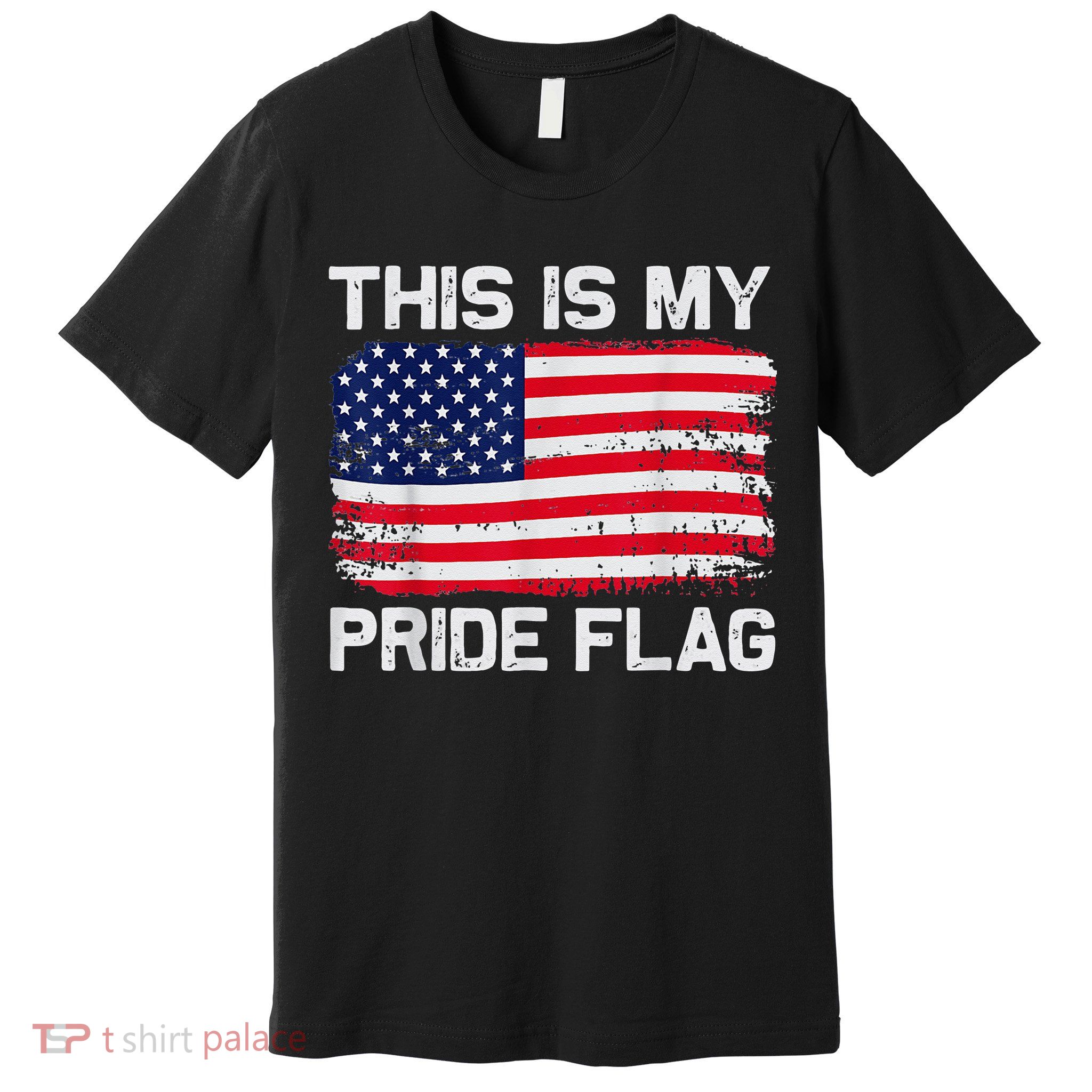 This Is My Pride Flag USA American 4th of July Patriotic Premium T-Shirt