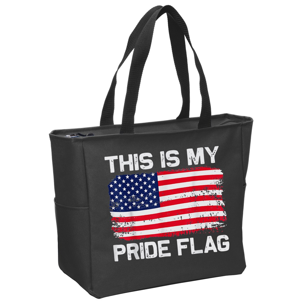 This Is My Pride Flag USA American 4th of July Patriotic Zip Tote Bag