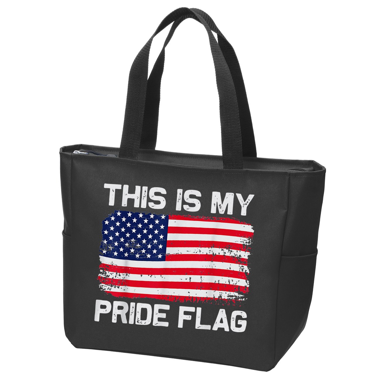 This Is My Pride Flag USA American 4th of July Patriotic Zip Tote Bag