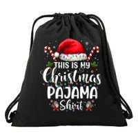 This Is My Christmas Pajama Funny Xmas Pjs Drawstring Bag