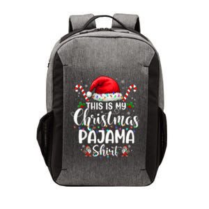 This Is My Christmas Pajama Funny Xmas Pjs Vector Backpack