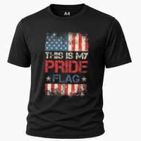 This Is My Pride Flag  American Flag Cooling Performance Crew T-Shirt
