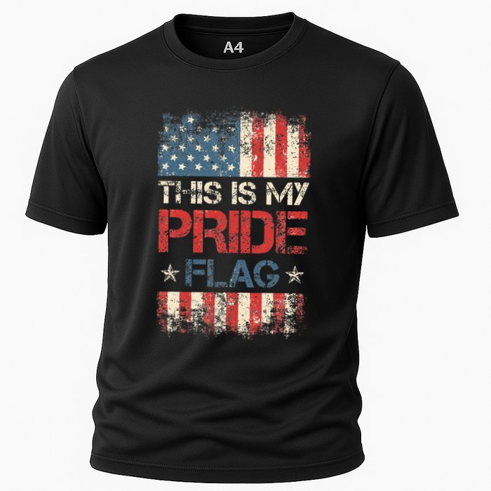 This Is My Pride Flag  American Flag Cooling Performance Crew T-Shirt