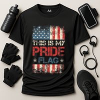 This Is My Pride Flag  American Flag Cooling Performance Crew T-Shirt