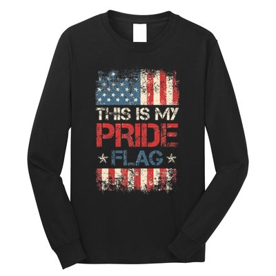 This Is My Pride Flag  American Flag Long Sleeve Shirt