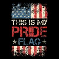 This Is My Pride Flag  American Flag Magnet