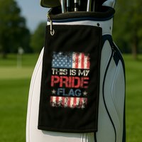 This Is My Pride Flag  American Flag Golf Towel