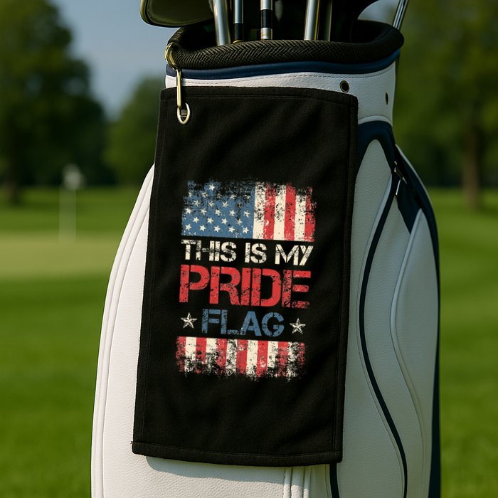 This Is My Pride Flag  American Flag Golf Towel
