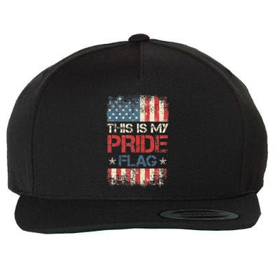 This Is My Pride Flag  American Flag Wool Snapback Cap