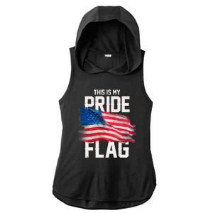 This Is My Pride Flag United States Patriot Flag Ladies PosiCharge Tri-Blend Wicking Draft Hoodie Tank