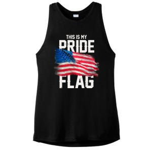 This Is My Pride Flag United States Patriot Flag Ladies PosiCharge Tri-Blend Wicking Tank