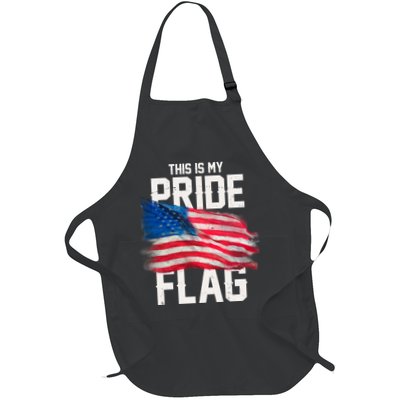 This Is My Pride Flag United States Patriot Flag Full-Length Apron With Pockets