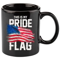 This Is My Pride Flag United States Patriot Flag 11oz C Handle Ceramic Mug