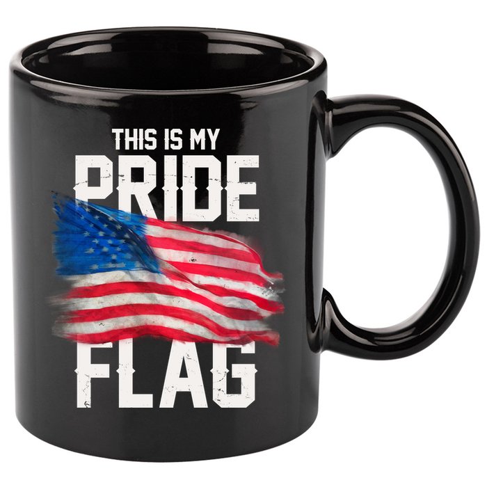 This Is My Pride Flag United States Patriot Flag 11oz C Handle Ceramic Mug