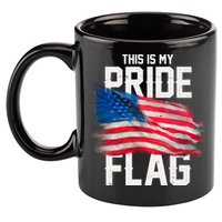 This Is My Pride Flag United States Patriot Flag 11oz C Handle Ceramic Mug