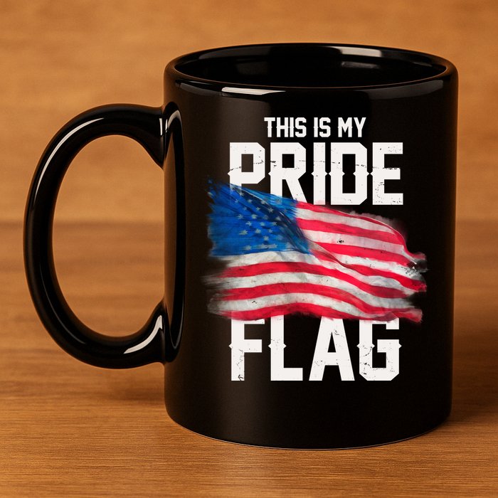 This Is My Pride Flag United States Patriot Flag 11oz C Handle Ceramic Mug
