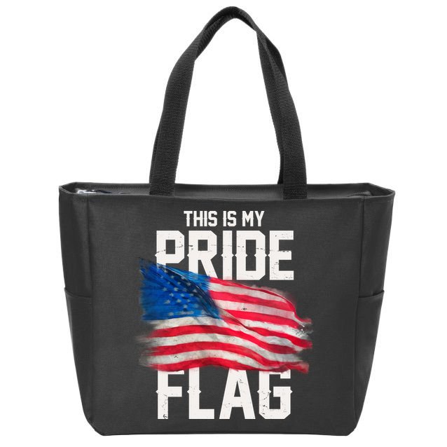 This Is My Pride Flag United States Patriot Flag Zip Tote Bag