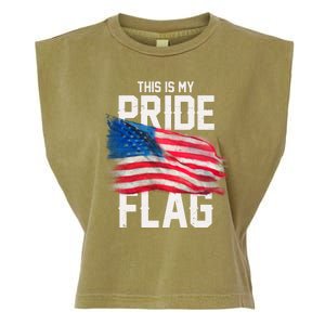 This Is My Pride Flag United States Patriot Flag Garment-Dyed Women's Muscle Tee