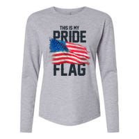 This Is My Pride Flag United States Patriot Flag Womens Cotton Relaxed Long Sleeve T-Shirt