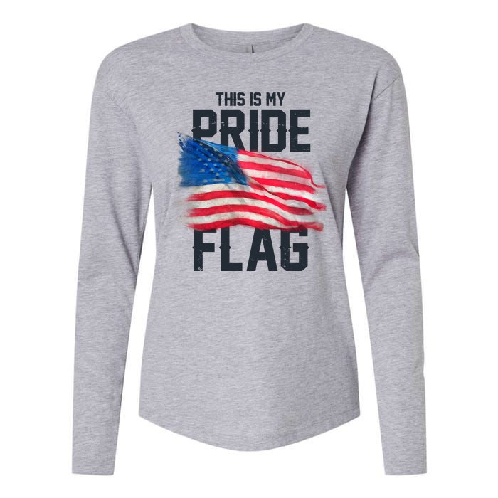 This Is My Pride Flag United States Patriot Flag Womens Cotton Relaxed Long Sleeve T-Shirt