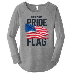 This Is My Pride Flag United States Patriot Flag Women's Perfect Tri Tunic Long Sleeve Shirt