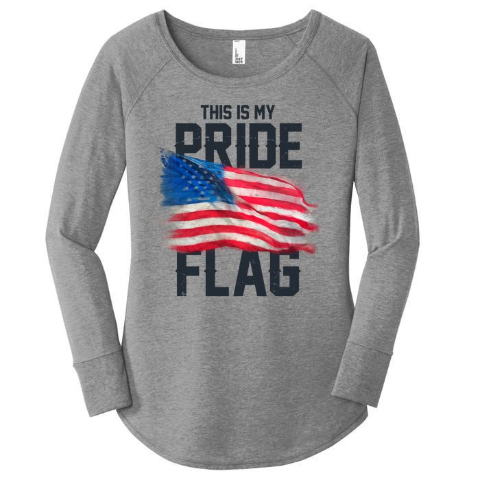 This Is My Pride Flag United States Patriot Flag Women's Perfect Tri Tunic Long Sleeve Shirt