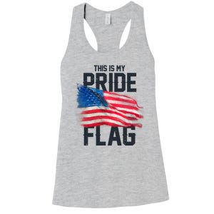 This Is My Pride Flag United States Patriot Flag Women's Racerback Tank