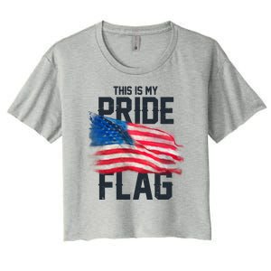 This Is My Pride Flag United States Patriot Flag Women's Crop Top Tee