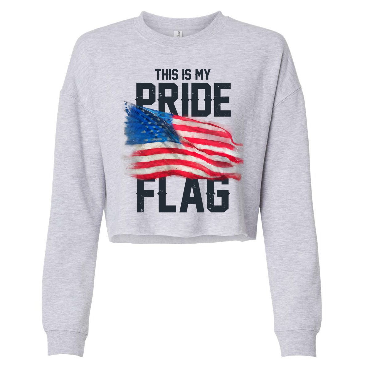 This Is My Pride Flag United States Patriot Flag Cropped Pullover Crew