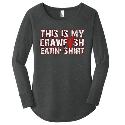 This Is My Crawfish Eating New Orleans Mardi Gras Women's Perfect Tri Tunic Long Sleeve Shirt