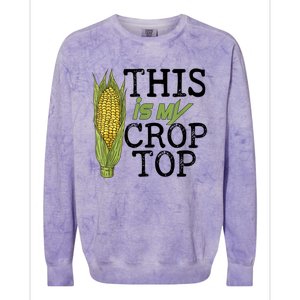 This Is My Crop Top Funny Farmer Farming Corn Lover Colorblast Crewneck Sweatshirt