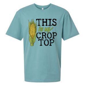 This Is My Crop Top Funny Farmer Farming Corn Lover Sueded Cloud Jersey T-Shirt