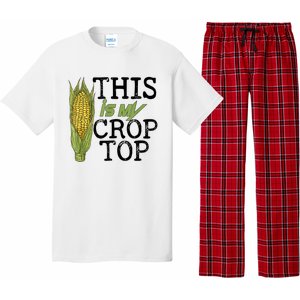 This Is My Crop Top Funny Farmer Farming Corn Lover Pajama Set