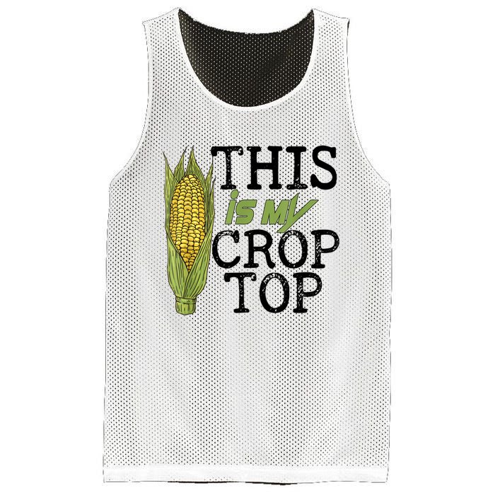 This Is My Crop Top Funny Farmer Farming Corn Lover Mesh Reversible Basketball Jersey Tank