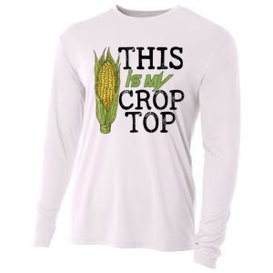 This Is My Crop Top Funny Farmer Farming Corn Lover Cooling Performance Long Sleeve Crew