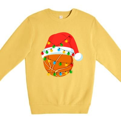 This Is My Christmas Pajama Basketball Ball Lover Xmas Light Funny Gift Premium Crewneck Sweatshirt