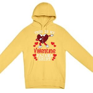 This Is My Valentine Pajama Great Gift Valentines Day Cool Plaid Cool Gift Premium Pullover Hoodie