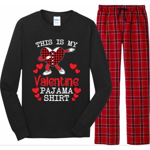 This Is My Valentine Pajama Great Gift Valentines Day Cool Plaid Cool Gift Long Sleeve Pajama Set