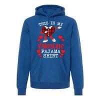 This Is My Valentine Pajama Great Gift Valentines Day Cool Plaid Cool Gift Premium Hoodie