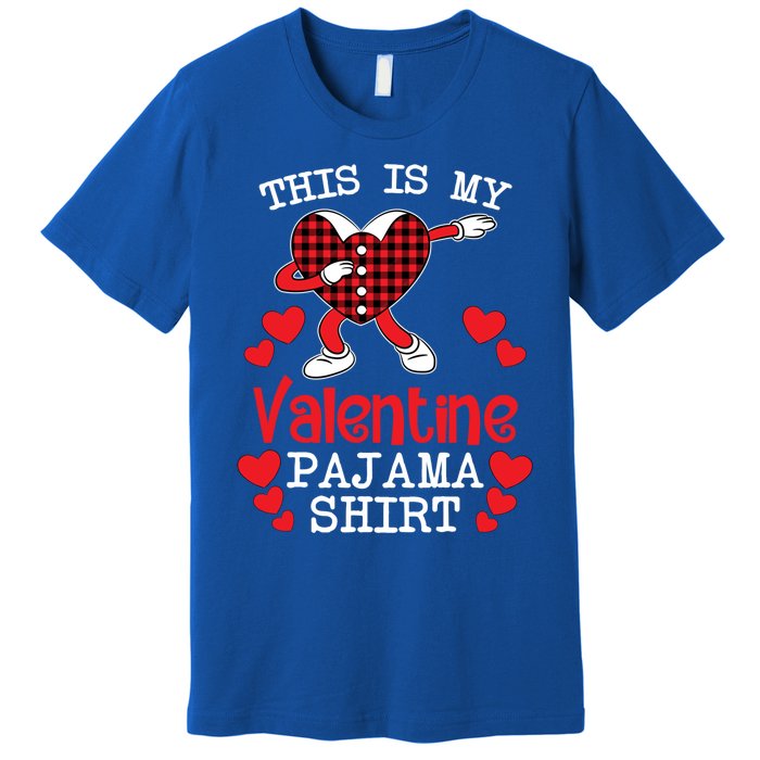 This Is My Valentine Pajama Great Gift Valentines Day Cool Plaid Cool Gift Premium T-Shirt