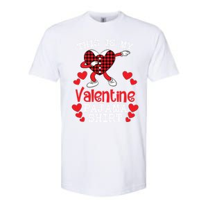 This Is My Valentine Pajama Great Gift Valentines Day Cool Plaid Cool Gift Softstyle CVC T-Shirt