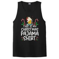 This Is My Christmas Pajama Shirt Beer Santa Hat PosiCharge Competitor Tank