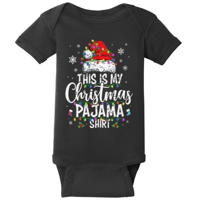 This Is My Christmas Pajama Xmas Pajama Baby Bodysuit